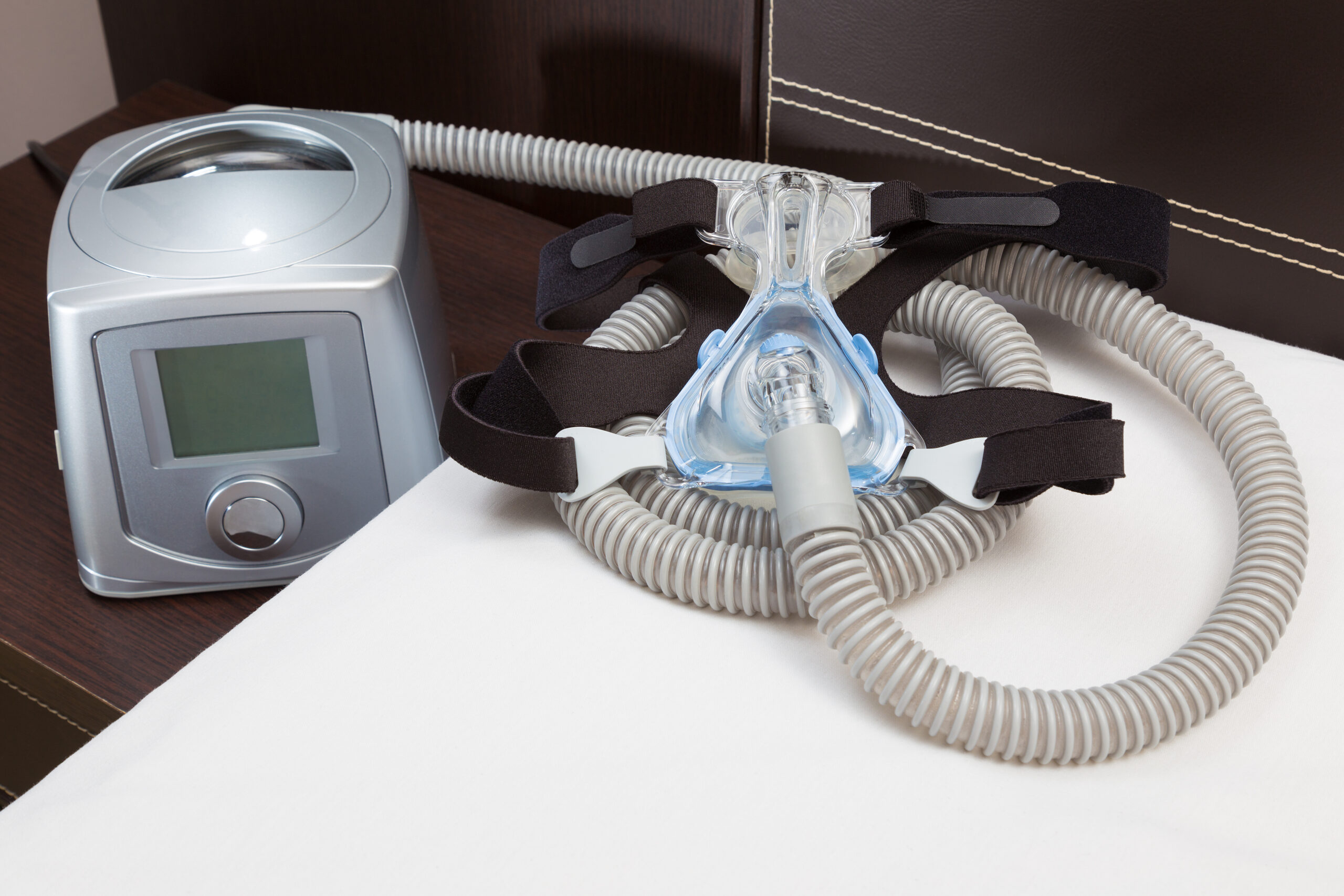 Sleep Apnea CPAP mask, hose, headgear, and machine